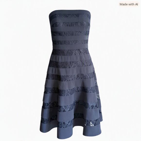 White House Black Market Dresses & Skirts - White House Black Market Strapless Cocktail Dress Size 4 Lace